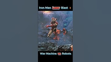 Iron Man Laser Blast ⚡ War Machine vs Robots | Marvel Shorts #shorts #ironman #marvel