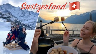 Switzerland with Kids || Hot-tub Fondue | Mountain-Top Restaurant and more!