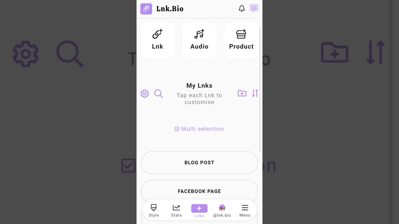 Lnk.Bio Quick Start - Link in Bio