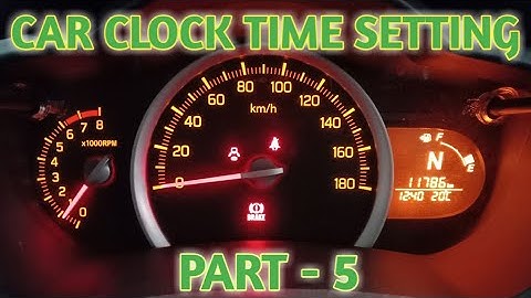 HOW TO SET CAR CLOCK TIME IN CELERIO
