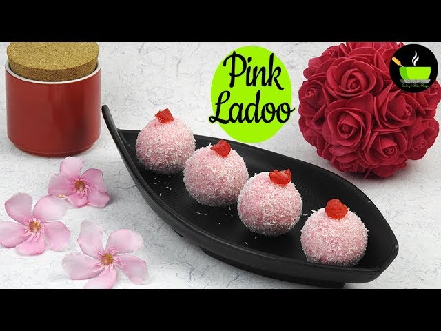 Pink Ladoo | Cooking Without Fire For School Competition | Fireless Cooking Competition Recipes | She Cooks