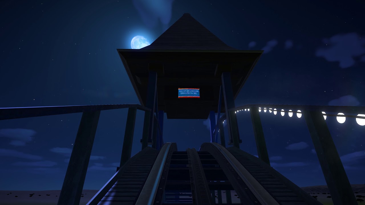 Planet Coaster Blue Streak Night POV