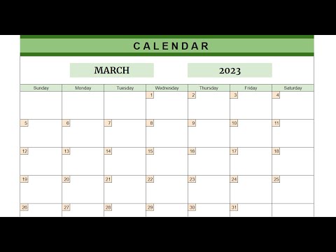 How to create your Calendar in Google Sheets - YouTube