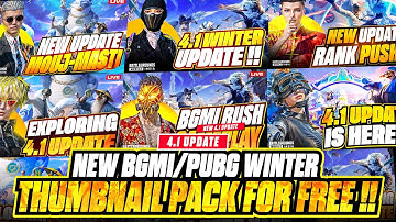 FREE Bgmi 4.1 Update Thumbnail Pack For Livestreams 🥰 | 2025