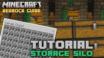 NEW!!! Simple Bulk Storage Silo Design! | Minecraft Bedrock Guide 1.21!