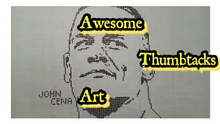 How to make art using a thumbtacks