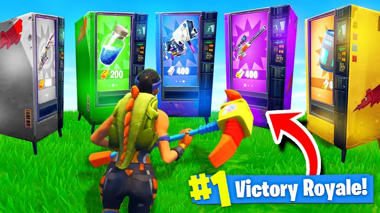 Using *ONLY* VENDING MACHINES To WIN Fortnite: Battle ...