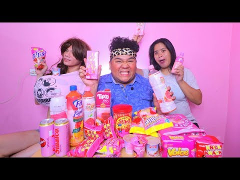 WE Only Ate PINK FOOD Na Naging HAUL (with Joga Gurl & Shinlie)