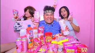 WE only ate PINK FOOD na naging HAUL (with Joga Gurl & Shinlie)