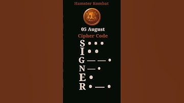 August 5 Hamster Cipher Code #hamsterkombat #ciphercodes #shortvideo