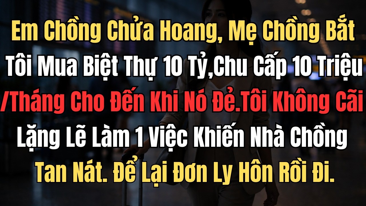 Em Chồng Chửa Hoang, Mẹ Chồng Tôi Mua Biệt Thự 10 Tỷ Và Chu Cấp 10 Triệu/Tháng Cho Đến Khi Nó Đẻ