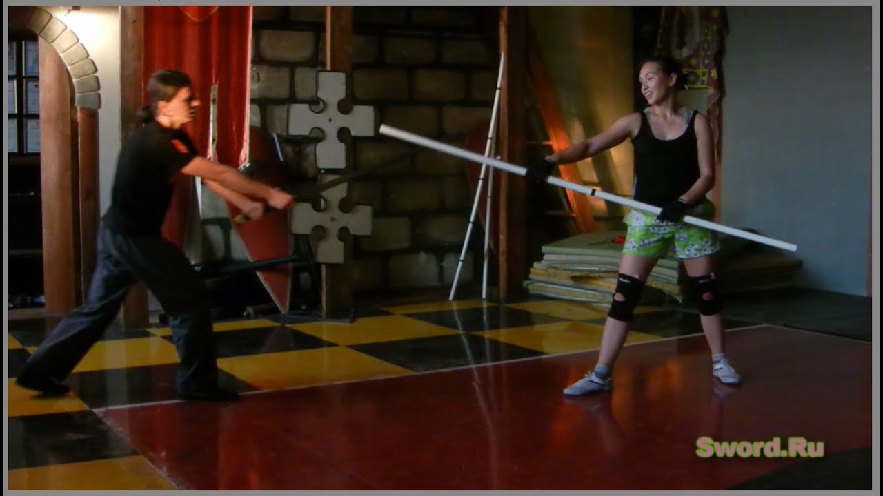 dual swords ajpw Рипостная игра шест-меч.