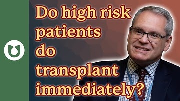 Do high risk patients do transplant immediately? #AML