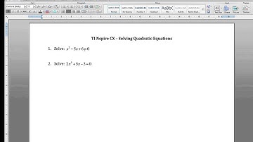 Casio fx 9860G   Quadratic Equations