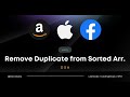 Remove Duplicate from Sorted array (EASY)