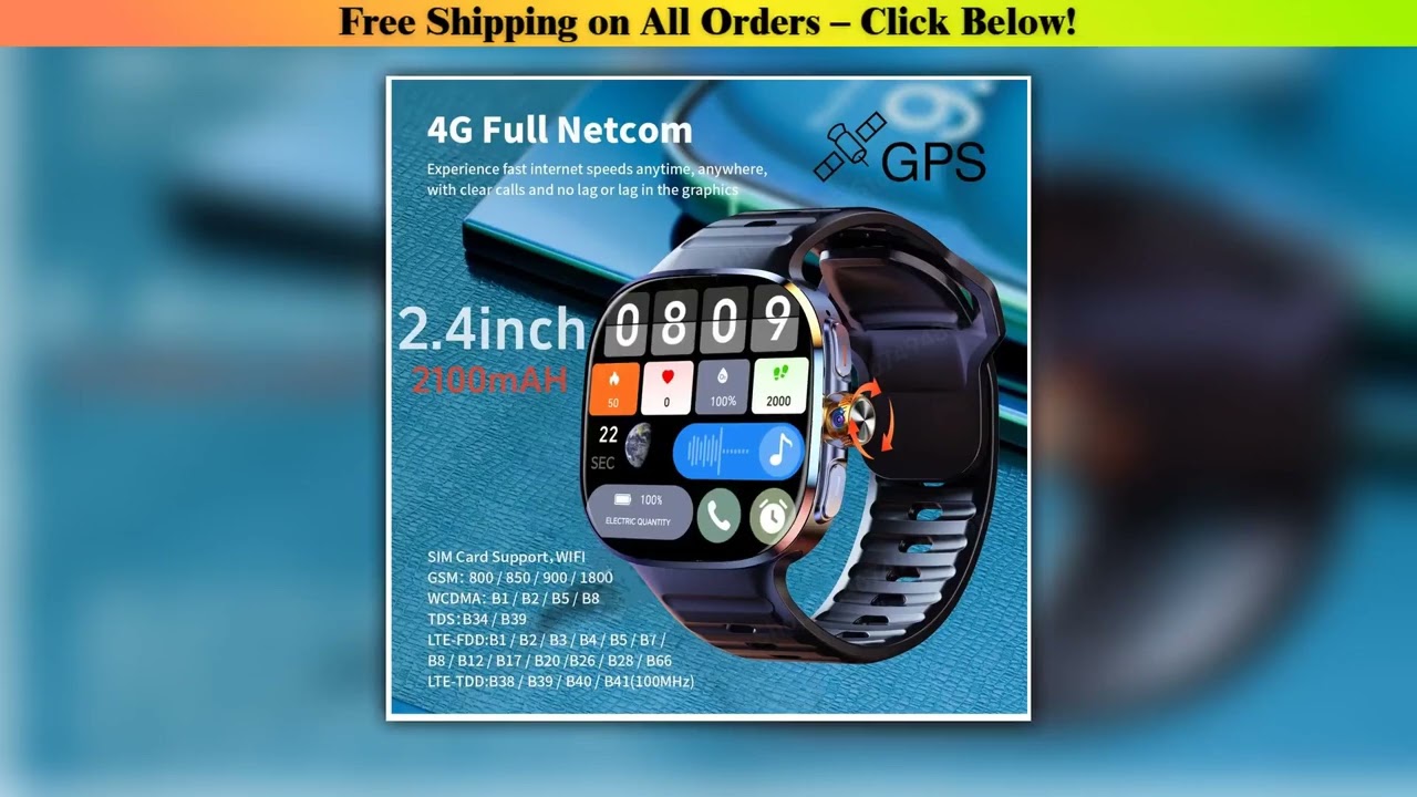 M99 Smart Watch Android 100 Smartwatch With Sim Card Rotary Camera GPS WIFI Compass 512GB Storage 2