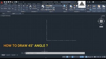 How to draw 45° Angle in Autocad in 1min !!!