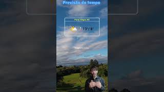 15/06 | segunda-feira: POA com algumas nuvens no céu. #clima #tempo #previsaodotempo #temperatura