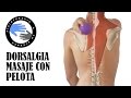 Dorsalgia o dolor dorsal, masaje con pelota