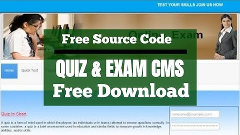 PHP quiz Script | Online Quiz System in php | Online exam php and mysql |Online exam php source code