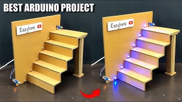 How To Make Automatic Staircase Light Using Arduino UNO || Arduino Based Project #sciencproject #iot