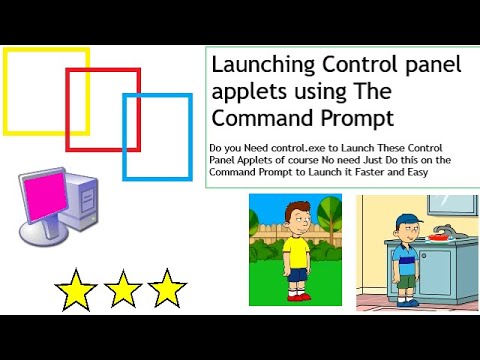 Launching Control panel applets using The Command Prompt
