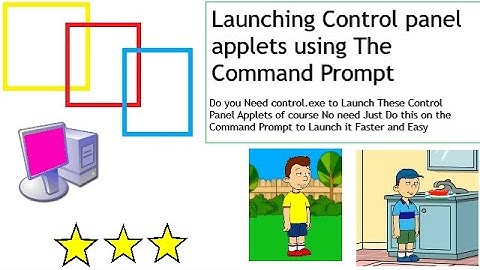 Launching Control panel applets using The Command Prompt