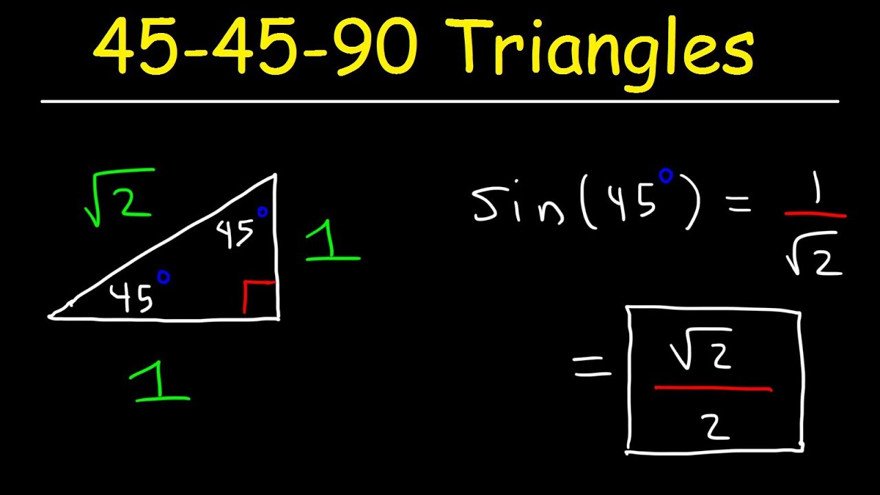 45-45-90 And 30-60-90 Triangles Worksheet Answer Key - Printable Word