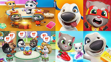My Talking Hank vs TAlking Tom Hero Dash VS Tom Gold Run vs My Talking Tom Friends | Episode 3596