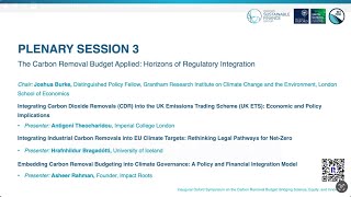 Inaugural Oxford Symposium on the Carbon Removal Budget 2025 | The Carbon Removal Budget Applied
