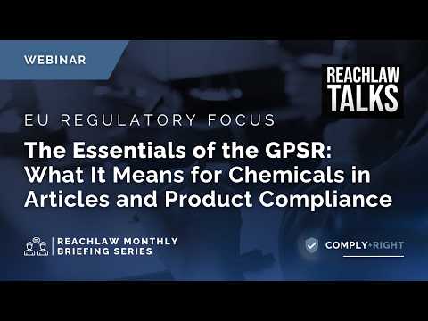 EU Regulatory Focus The Essentials of the GPSR Session 1