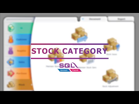 Stock Category - SQL Accounting Software