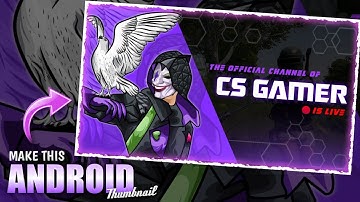 How to Make Gaming 🔴 Live Stream Thumbnail on Android || PUBG Thumbnail || Free Fire Thumbnail