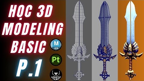 Học Maya - 3D Modeling - Thực Hành Blockout Cây Kiếm - Bài 1