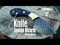 How to make a Knife with Sponge Micarta Handles and full blade pattern etching