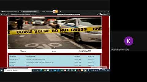 Online Crime Reporting website using php mysql