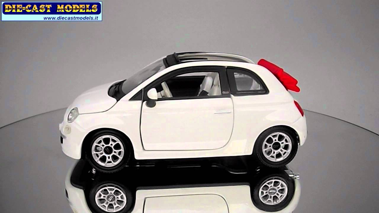 ブラーゴ　フィアット　500C カブリオレ　チンクエチェント Fiat 500C - Burago - 1:24 - YouTube