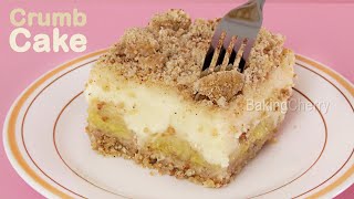Crumb Cake With Creamy Filling And Bananas