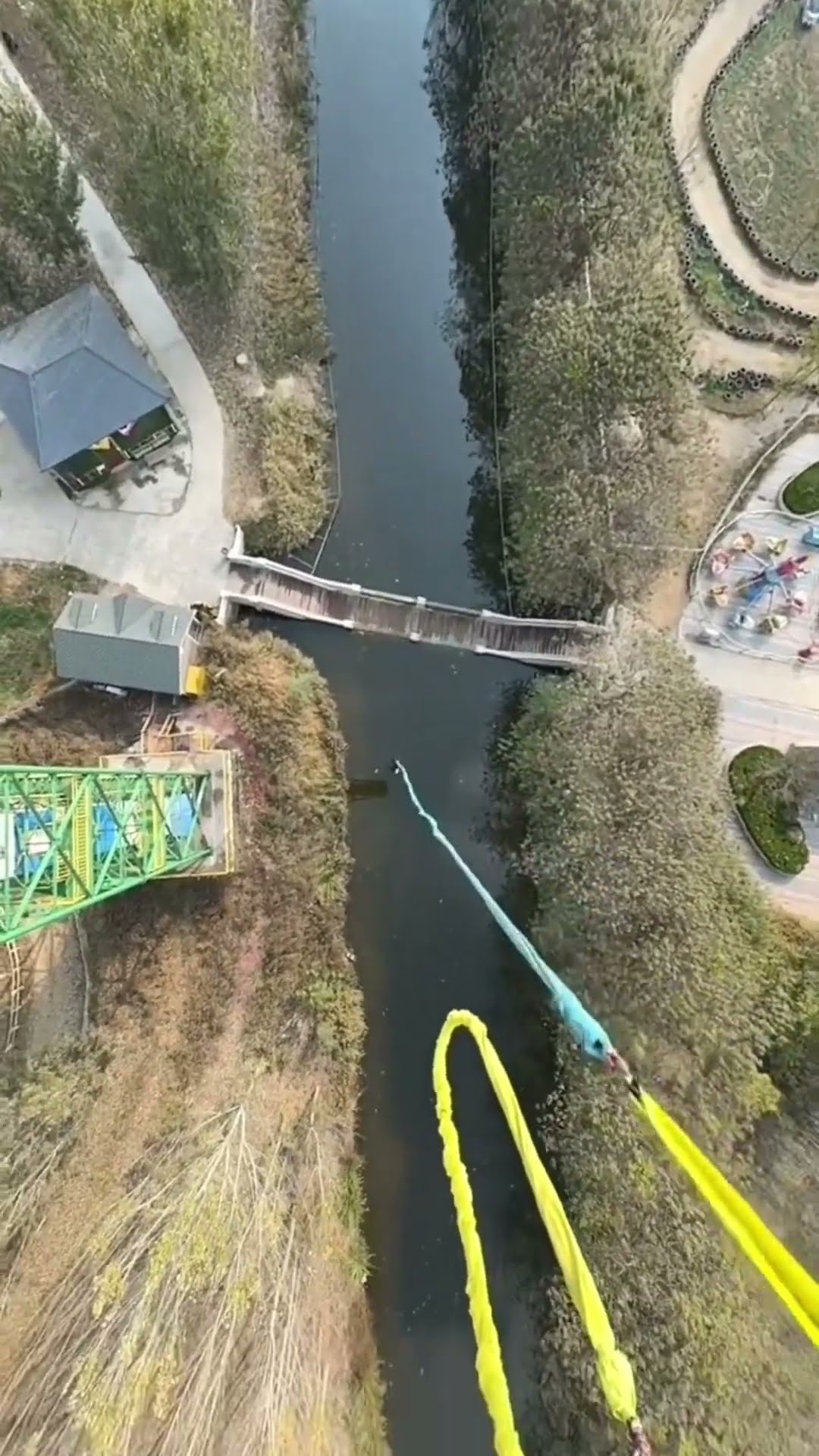 Bungee ??Jumping With Rope In Beautiful Place Adventures #shorts