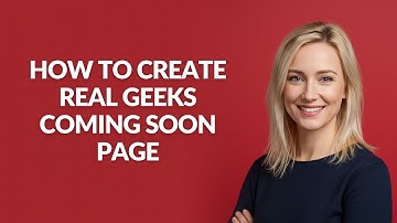 How to Create Real Geeks Coming Soon Page - Julia