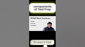Components of Test Preparation | BITSAT 2025 #bitsatpreparation