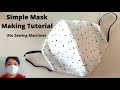 HOW TO MAKE A FACE MASK WITHOUT SEWING MACHINE | DIY Cloth Mask Sewing Tutorial