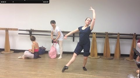 Tombé Pas De Bourrée To 1st Arabesque: ballet class tutorial (intermediate)