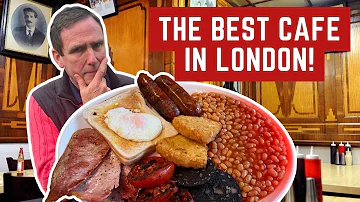 Reviewing a HUGE BREAKFAST at E Pellicci's - The BEST CAFE in LONDON!