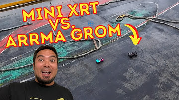 MINI RC CARS ON A MASSIVE WET TRACK! | Traxxas Mini XRT Vs. Arrma Mojave Grom