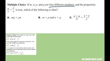 Given the proportion is a true proportion which statement is false