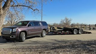 Denali Yukon XL 2015 review towing trailers in the Rockies