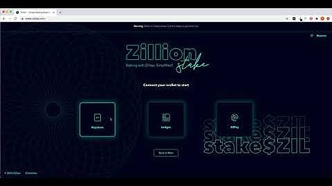 Zillion - Login and Mainnet Staking via Zillet (Keystore)
