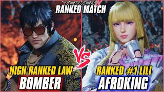 TEKKEN 8 - BOMBER (High Ranked Law) vs AFROKING (Ranked #1 Lili) | T8 RANKED MATCHES TEKKEN 8 - BOMBER (High Ranked Law) vs AFROKING (Ranked #1 Lili) | T8 RANKED MATCHES