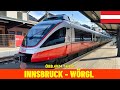 Cab ride innsbruck  wrgl chemin de fer de la valle infrieure de linn autriche 4k